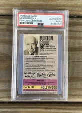 Morton Gould signed Hollywood walk of fame card PSA encapsulated