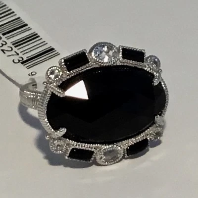 SOLD OUT! JUDITH RIPKA STERLING SILVER OVAL STONE RING - SIZE 7 - Image 1 of 2