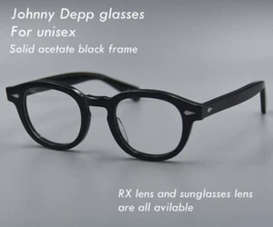 2025 New glasses men black glasses women acetate eyeglasses Johnny Depp glasses - Picture 1 of 6
