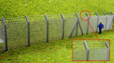Ancorton 95722 (OOF8) - Security Fencing With Barbed Wire Top 00 Gauge Kit - 1st - image 1 of 4