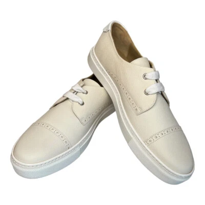 HERMES Crudo Epsom Cuero Puntera Zapatos Barco Tenis Derby EU 40 Foto 1 de 4