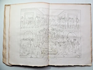 Lot de 8 planches de Baccio Bandinelli gravées au trait par Soyers - Imagen 1 de 11
