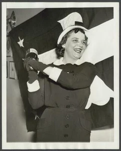 Mrs. Alben Barkley,vice president wife, S.S. President Jackson at Camden, N.J - Picture 1 of 1