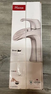 Pfister Brea Bathroom Faucet with Push and Seal - Brushed Nickel NEW - Picture 1 of 5