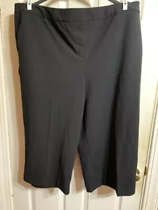 Worthington Womens Black Wide Leg Elastic Waist Pants Plus Size 3X - Picture 1 of 7