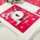 Dining Kitchen Waterproof Elk Coasters PrintingTable Pad Christmas Placemat