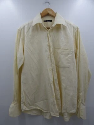 Men's Cerruti 1881 light yellow button up long sleeve shirt size 16.5 - Image 1 of 4