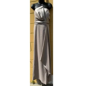 Vestido Formal Sin Mangas Donna Karan New York Taupe Talla 14 - Imagen 1 de 7
