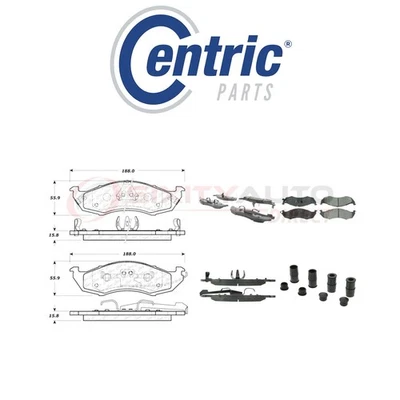 Centric Semi Metallic Brake Pads w Shim for 1993-2002 Nissan Quest 3.0L 3.3L si Foto 1 de 4