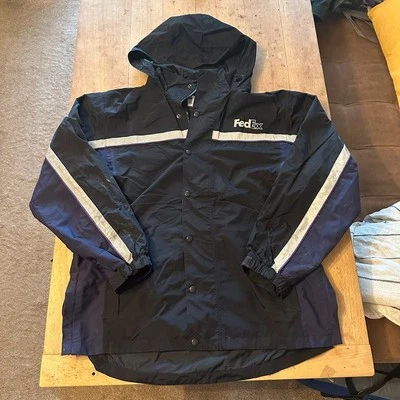 FedEx Workwear Jacket Mens XL XXL Delivery Rider Biker Coat Lightweight Festival - Image 1 of 4