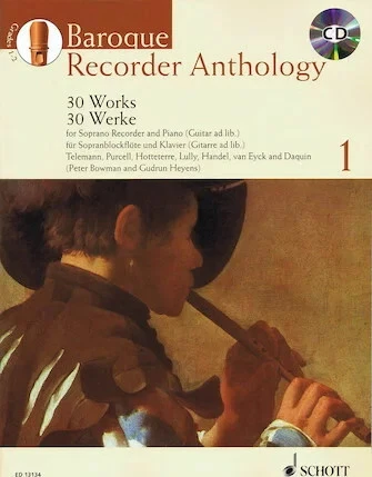 Baroque Recorder Anthology - Vol. 1 - 30 Works for Soprano Recorder and Piano... - Image 1 of 1