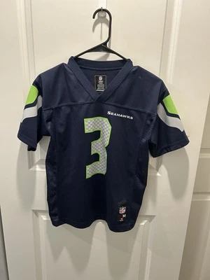 Молодежный NFL Seattle Seahawks No3 Wilson Jeresey средний размер 10/12(99) - Изображение 1 из 4