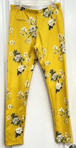 Zara girls leggings yellow/flowers sz 11/12 - Picture 1 of 7