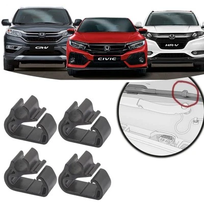 Honda 4x Windshield Wiper Arm Spray Hose Clip Tube Civic CR-V HR-V Accord Nozzle - Image 1 of 4