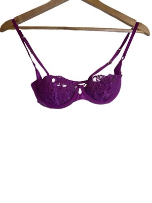 Victoria’s Secret Purple Lace Bra 34C Push-Up No Padding - Изображение 1 из 4