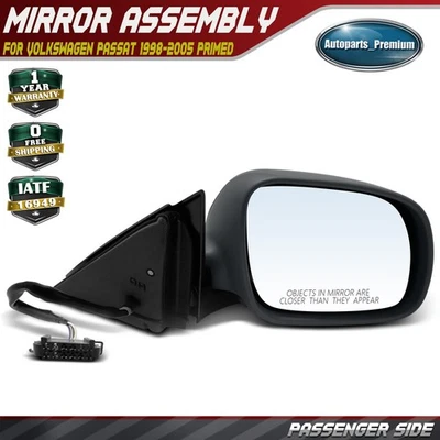 Espejo retrovisor eléctrico para pasajeros con plegado manual térmico y gris memoria para VW Passat 98-05 Foto 1 de 4