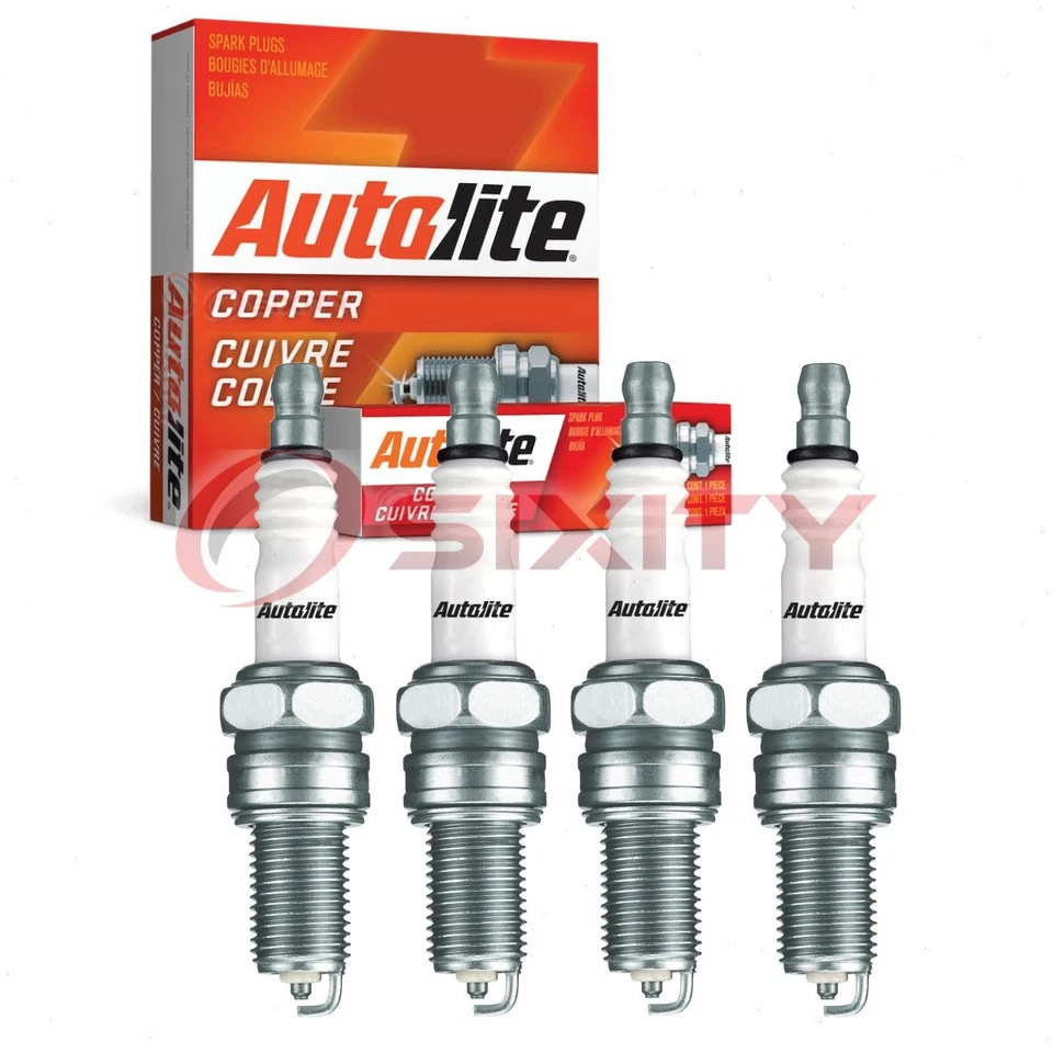 4 pc Autolite Copper Core Spark Plugs for 1988-1991 BMW M3 Ignition fo - Image 1 of 4