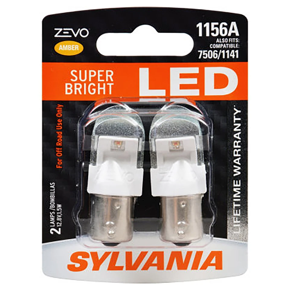 SYLVANIA 1156 ZEVO LED Amber Bulbs – Park & Turn Signal Bright Upgrade (2PK) - Image 1 of 4