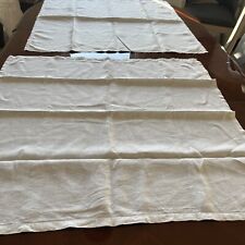 2 Ivory Vintage Linen Table Cloths