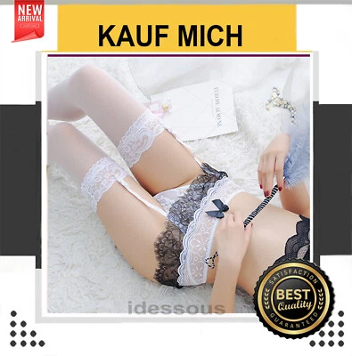 Weiß Strapshalter mit Strapse Strapsgürtel Strumpfhalter sexy Reizwäsche S M L - Bild 1 von 4