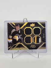 2008-09 Upper Deck UD Black Gold Dual Jersey Patch Mario Lemieux /15