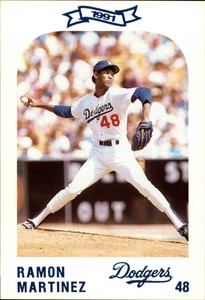 1991 Dodgers Police Baseball Card #48 Ramon Martinez