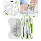 Math Geometry Kit  Set Protractor Ruler For Engineering Home Students