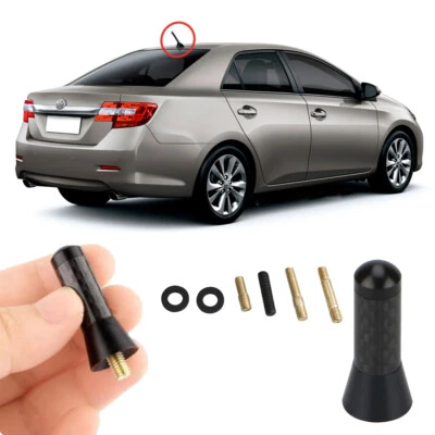 1.4" Car Short Antenna Carbon Fiber w/screws Enhanced Signal For Toyota Corolla - image 1 of 4