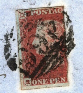 GB Cover 1d Red *FRAUDULENT RE-USE* Liverpool (MJ Cert) 1848 {samwells}MC202 - Picture 1 of 12