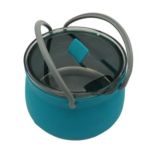  Collapsible Camping Saucepan 750ML (Kettle Folding Pot Silicone Cookware) - Picture 1 of 7