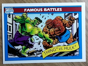 1990 Marvel Universe Card 88 THE THING VS THE HULK. Free New Top Loader. - Picture 1 of 3