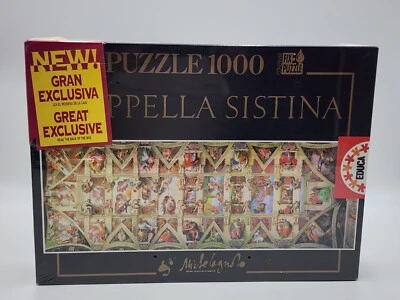Michelangelo Cappella Sistina Sistine Chapel 1000 Piece Puzzle New Sealed Spain - Image 1 of 4