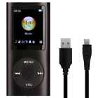 MP3 MP4 Player Metal Audio Video Radio 1.8in Screen Micro SD Card Slot Black