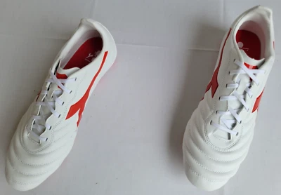 Mens Size 12.5 White Red Diadora Brasil Elite Soccer Cleats Code 90248 - Image 1 of 4