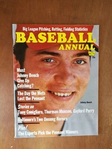 Revista anual de béisbol 1971 Johnny Bench Cincinnati Reds 125 - Imagen 1 de 2