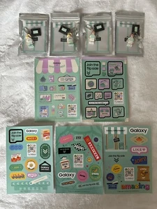 Samsung Galaxy Open Market Limited Edition Lego Keychains & Stickers - lot of 9 - Picture 1 of 6