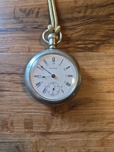 Waltham Taschenuhr Modell 1883 17 Jewels 46 von 56 Bj. 1907 Nr 87 läuft - Bild 1 von 5
