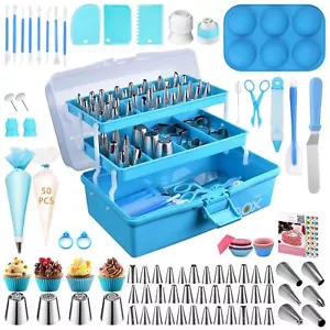 Cake Decorating Tools Supplies Kit: 236pcs Baking Accessories with Storage Ca... - Picture 1 of 7