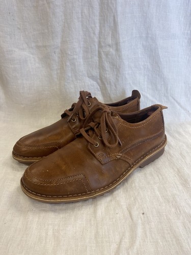 clarks 1825 pelle marrone Oxford grembiule punta suola seghettata taglia 10