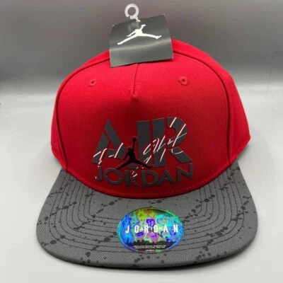 Gorra de vuelo Air Jordan para hombre roja gris Jumpman gorra trasera a presión nueva Foto 1 de 4