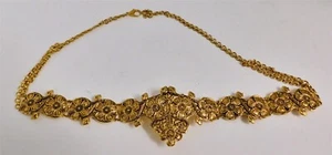 Cinturón de cadena Roberto Cavalli Italia oro ancho ornamentado hebilla 33 - Imagen 1 de 2