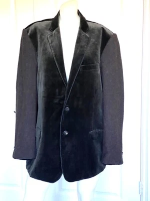 NICOLE FARHI BROWN VELVET / WOOL JACKET  SIZE: L - Image 1 of 4