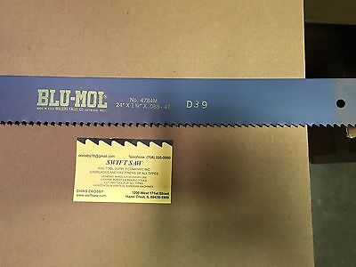 10pcs- 24  X 1-3/4  X .088 X 4t Power Hack Saw Blade Blu-mol High Speed Steel • 161.85£