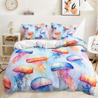 Doona Quilt Cover Jellyfish Pattern Bedroom Decor Bedding Set Pretty Product