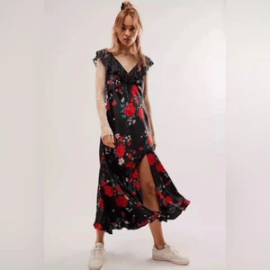 Free People Warm Hearts Midi Dress Size L. B27 - Picture 1 of 10