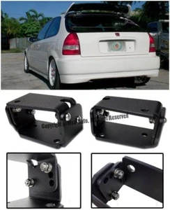 96-00 Civic EK4 EK9 CX DX SI Hatch TR Style Roof Spoiler Wing ADJUSTABLE BRACKET - Bild 1 von 5