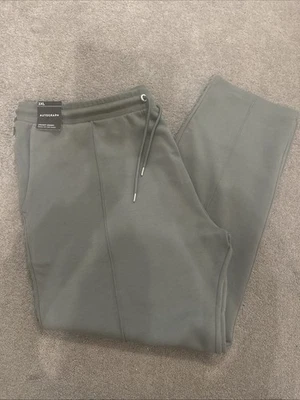 M&S AUTOGRAPH Cotton Rich Pintuck Straight Leg Joggers Size 3XL BNWT Green M&S - Image 1 of 4