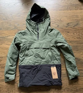 Neu Rossignol Damen Snowboard Anorak Pullover Side Zip Skijacke L grün - Bild 1 von 11