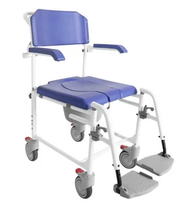 PRO - Shower Chair with Wheels for Elderly (Version 2.0 Improved Brakes), Adj... - Picture 1 of 8