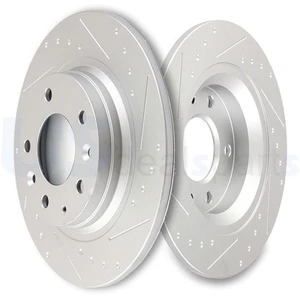 Rotores de freno de disco traseros ranurados aptos para Ford Fusion Mazda MX-5 2006-2009 - Imagen 1 de 9